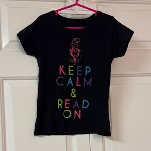 Dr. Seuss Black Tee with Colorful Graphic